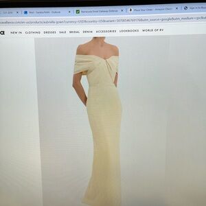 Rebecca Vallance Strapless Yellow Dress